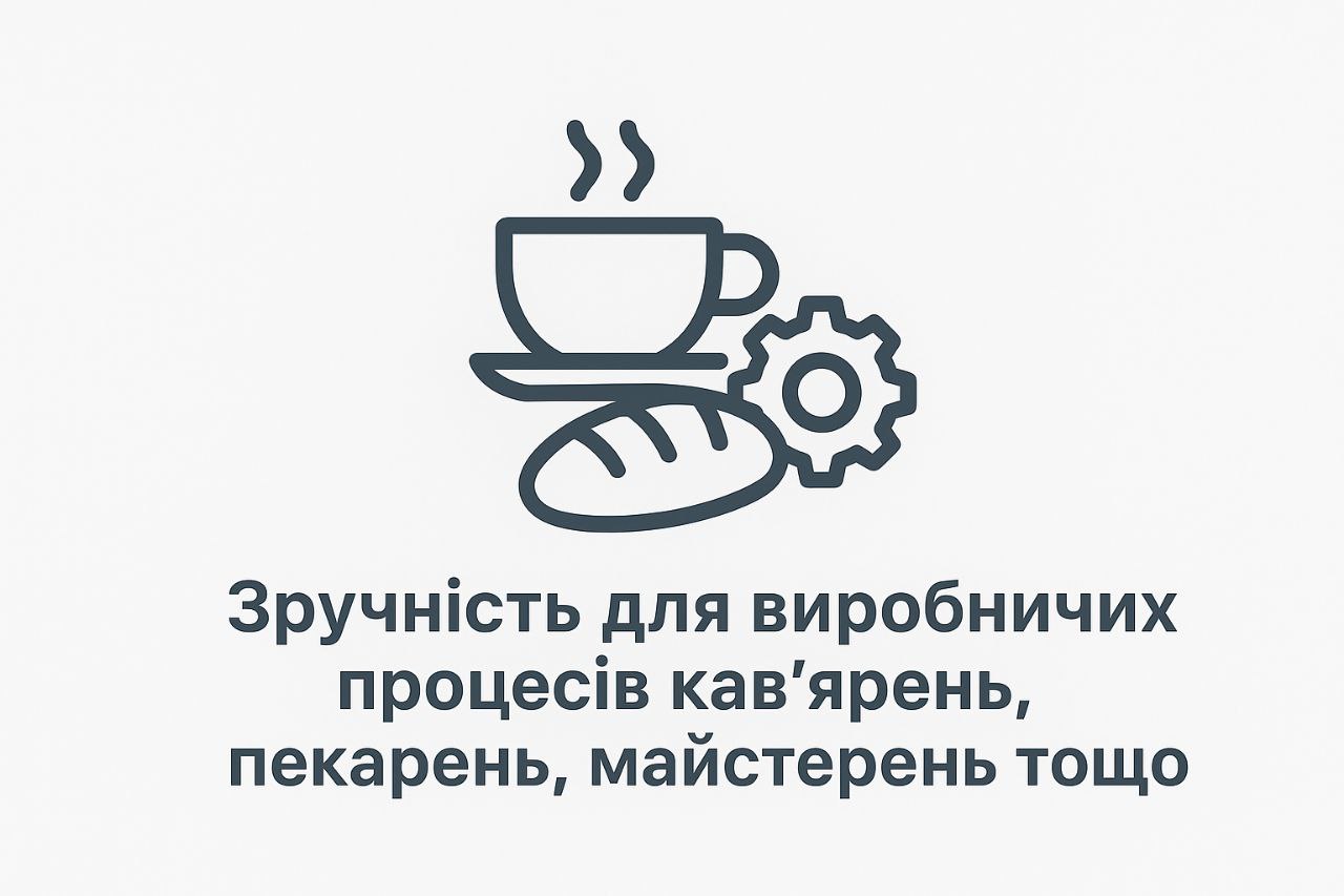 Зручність для виробничих бізнесів, кав’ярень, пекарень, майстерень, флористів тощо